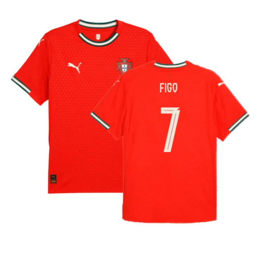 Portugal Luís Figo 7 Home Soccer Jersey 2025/26