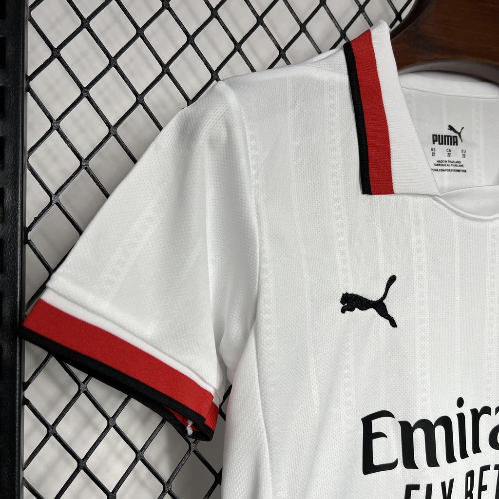 AC Milan Christian Pulisic 11 Kids Away Soccer Jersey 2024/25