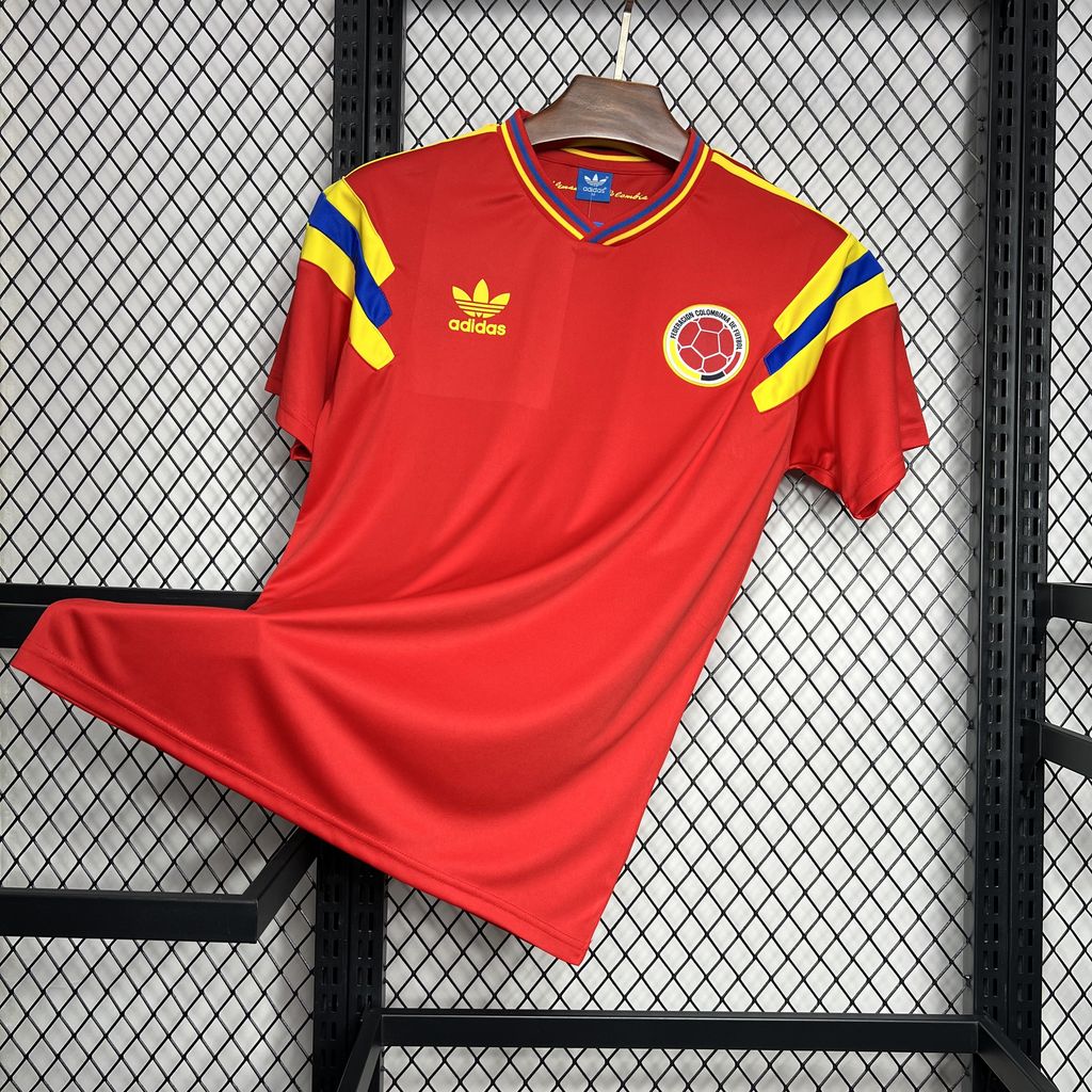 Colombia Retro Away Soccer Jersey World Cup 1990