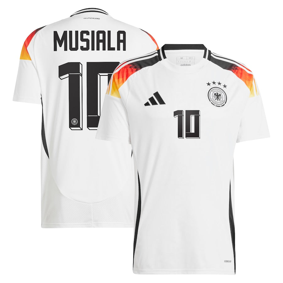 Germany Jamal Musiala 10 Home Soccer Jersey UEFA Euro 2024