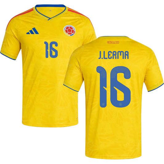 Colombia Jefferson Lerma 16 Home Soccer Jersey World Cup 2026