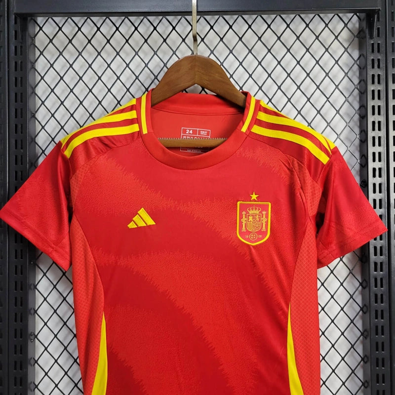 Spain Sergio Busquets 5 Kids Home Soccer Jersey Euro 2024