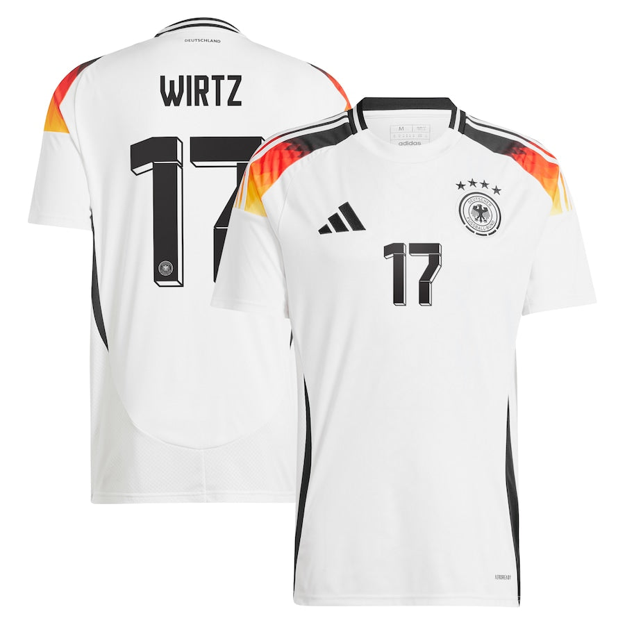 Germany Florian Wirtz 17 Home Soccer Jersey UEFA Euro 2024