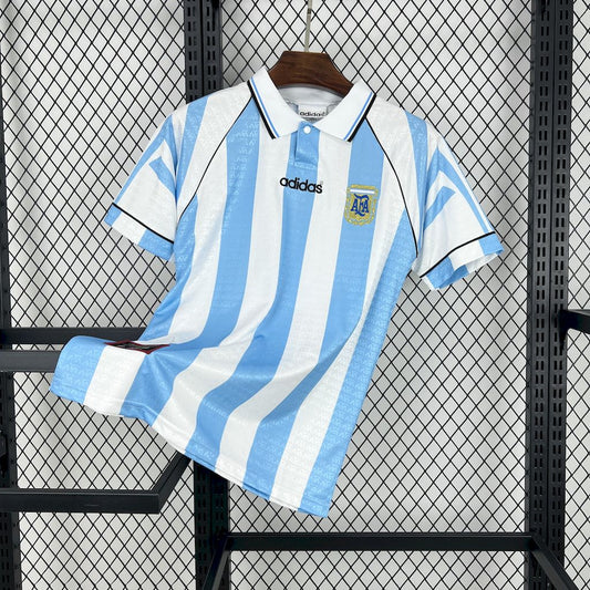 Argentina Home Retro Soccer Jersey World Cup 1998