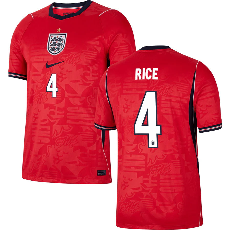 England Declan Rice 4 Away Soccer Jersey World Cup 2026