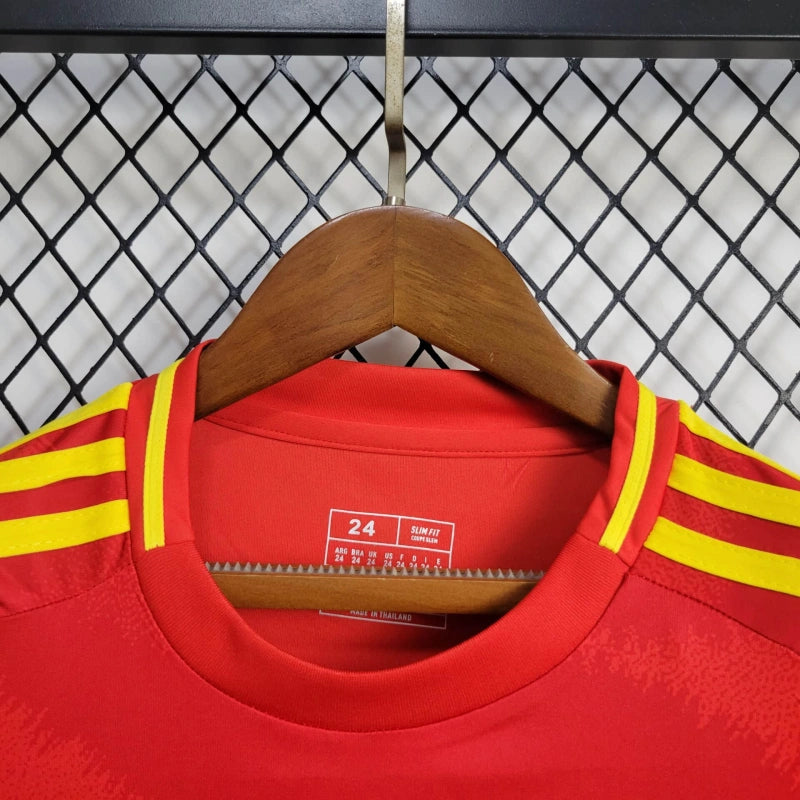 Spain Pedri 21 Kids Home Soccer Jersey Euro 2024