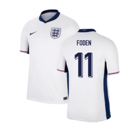 England Phil Foden 11 Home Soccer Jersey Euro 2024