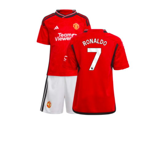 Manchester United Cristiano Ronaldo 7 Kids Home Soccer Jersey 2023/24