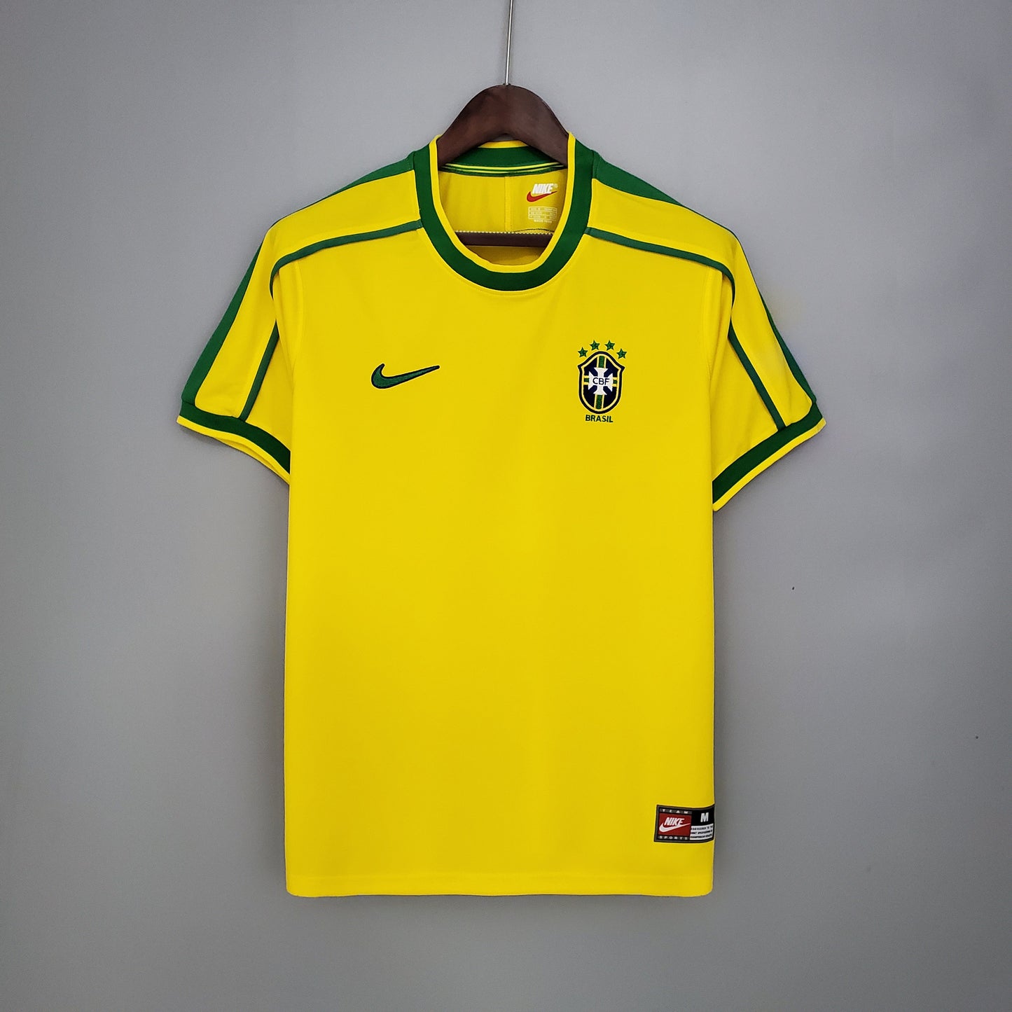 Brazil Rivaldo 10 Home Retro Soccer Jersey World Cup 1998