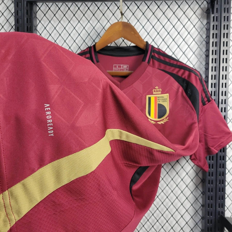 Belgium Youri Tielemans 8 Home Soccer Jersey UEFA Euro 2024