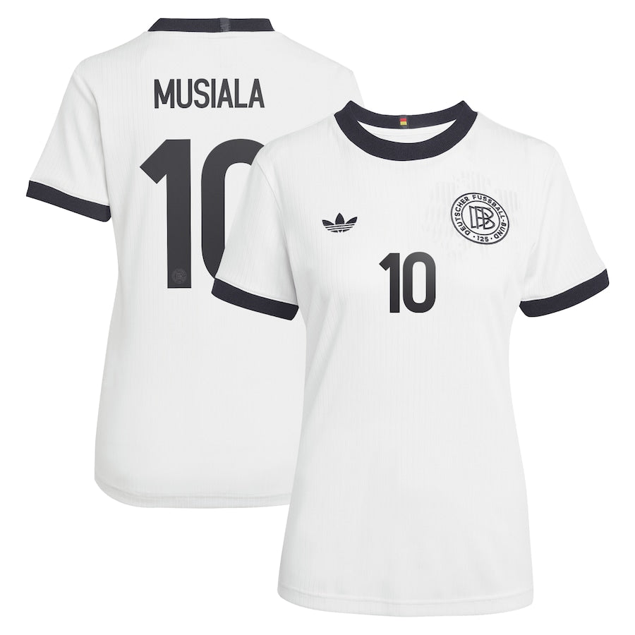 Germany Jamal Musiala 10 Women's Home Soccer Jersey Euro 2025