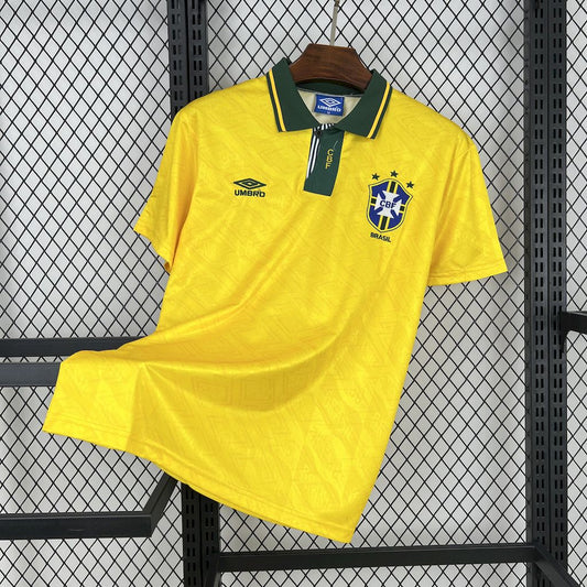 Brazil Home Retro Soccer Jersey 1991-1993