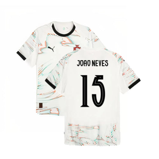 Portugal João Neves 15 Away Soccer Jersey 2025/26