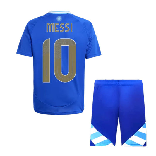 Argentina Lionel Messi 10 Kids Away Soccer Jersey 2024/25