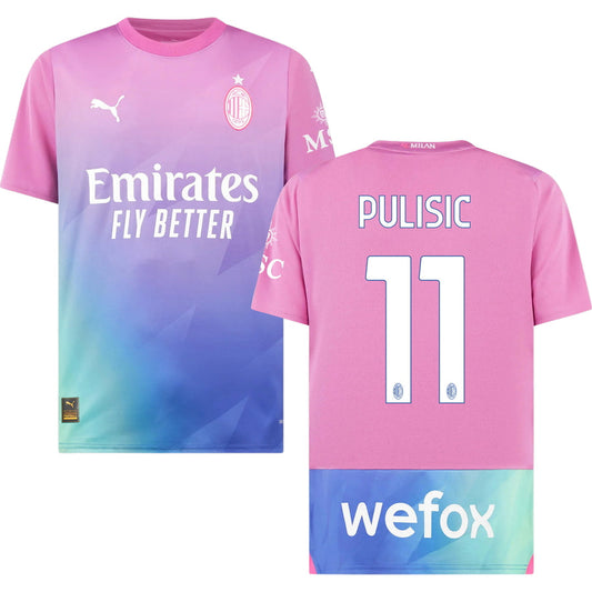 AC Milan Christian Pulisic 11 Third Soccer Jersey 2023/24