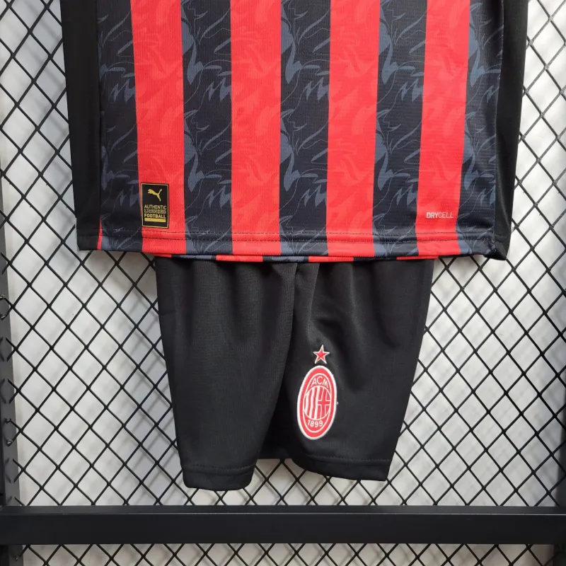 AC Milan Christian Pulisic 11 Kids Home Soccer Jersey 2025-2026