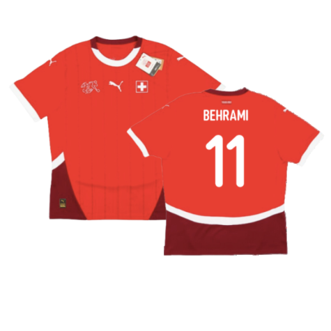 Switzerland Valon Behrami 11 Home Soccer Jersey Euro 2024