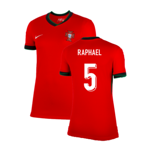 Women's Portugal Raphael Guerreiro 5 Home Soccer Jersey Euro 2024
