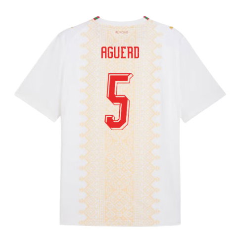 Morocco Nayef Aguerd 5 Away Soccer Jersey World Cup 2026
