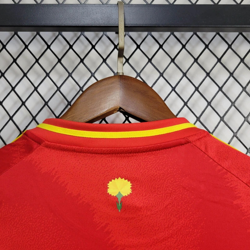 Spain Sergio Busquets 5 Kids Home Soccer Jersey Euro 2024