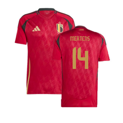 Belgium Dries Mertens 14 Home Soccer Jersey UEFA Euro 2024