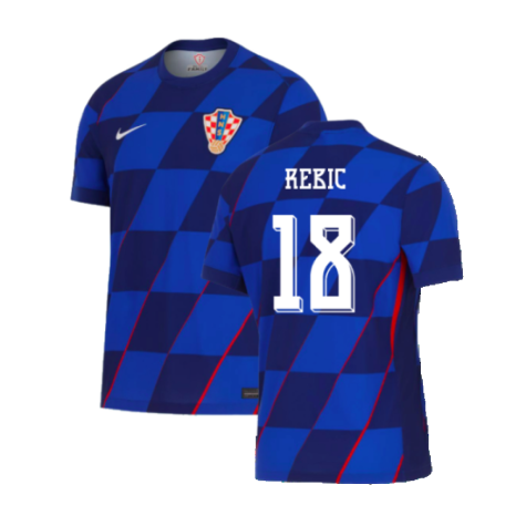 Croatia Ante Rebić 18 Away Soccer Jersey Euro 2024