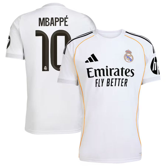 Real Madrid Kylian Mbappé 10 Home Soccer Jersey 2025-2026