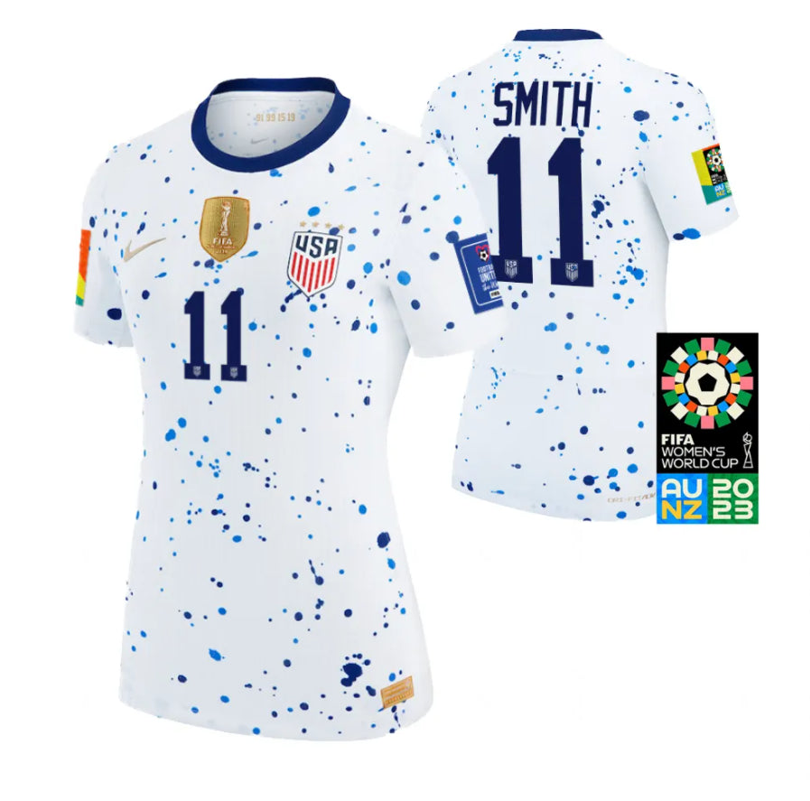 USA Women's Sophia Smith 11 Home Soccer Jersey World Cup 2023