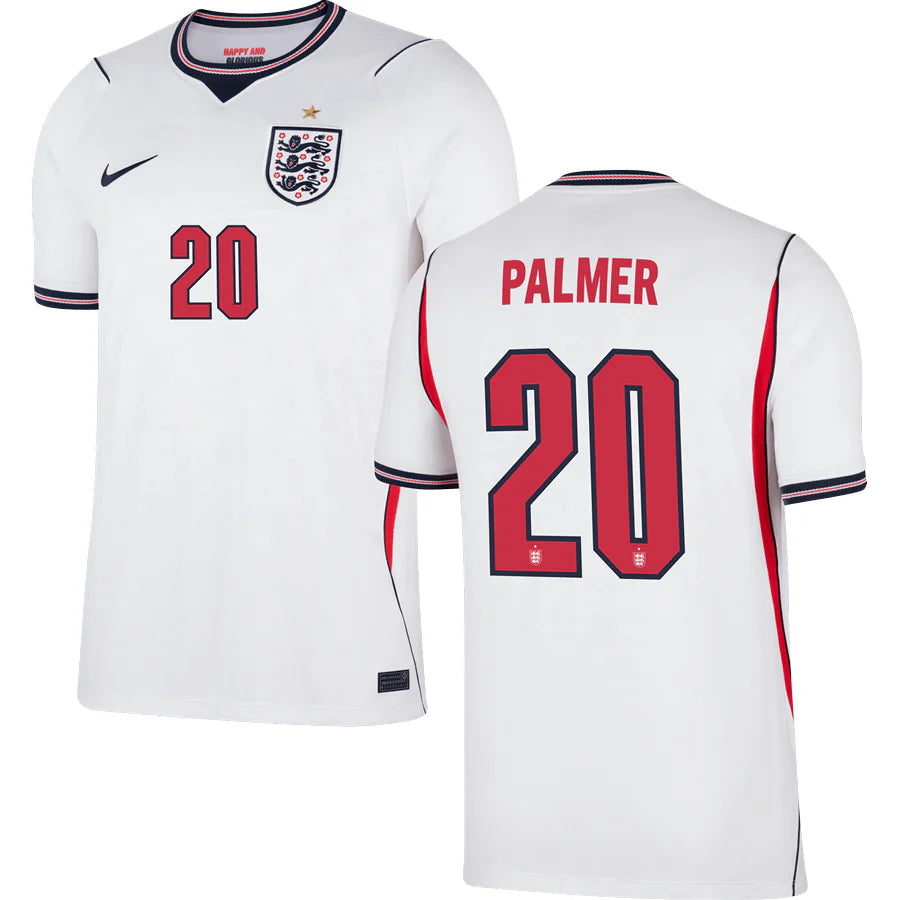 England Cole Palmer 20 Home Soccer Jersey World Cup 2026