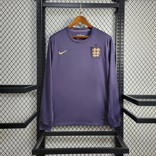 England Long Sleeve Away Soccer Jersey UEFA Euro 2024