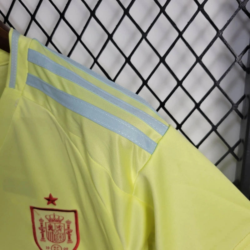 Spain Pedri 21 Kids Away Soccer Jersey Euro 2024