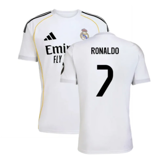 Real Madrid Cristiano Ronaldo 7 Home Soccer Jersey 2025-2026