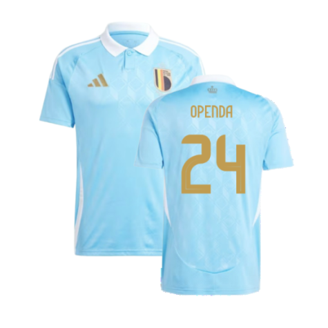 Belgium Lois Openda 24 Away Soccer Jersey UEFA Euro 2024