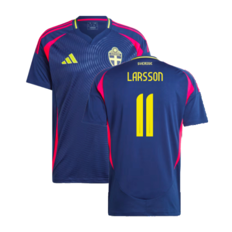 Sweden Henrik Larsson 11 Away Soccer Jersey 2024/25