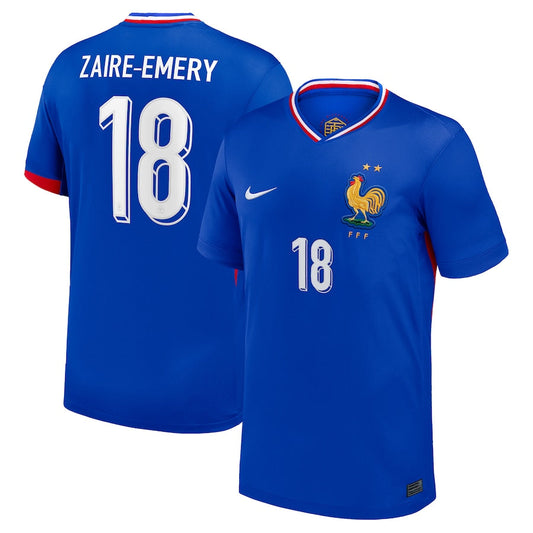 France Zaire-Emery 18 Home Soccer Jersey Euro 2024