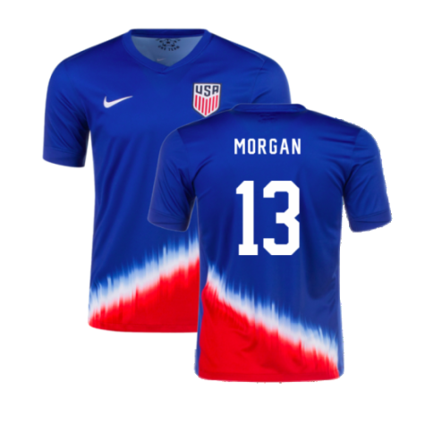 USA Alex Morgan 13 Away Soccer Jersey 2024/25