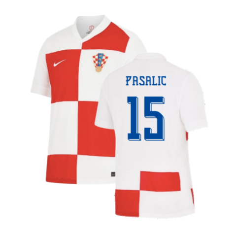 Croatia Mario Pasalic 15 Home Soccer Jersey Euro 2024