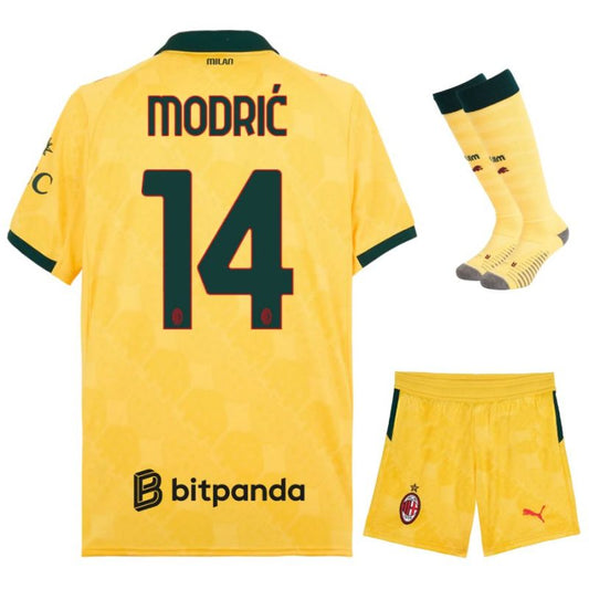 AC Milan Luka Modric 14 Kids Third Soccer Jersey 2025-2026