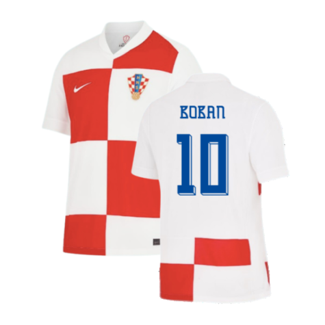 Croatia Zvonimir Boban 10 Home Soccer Jersey Euro 2024