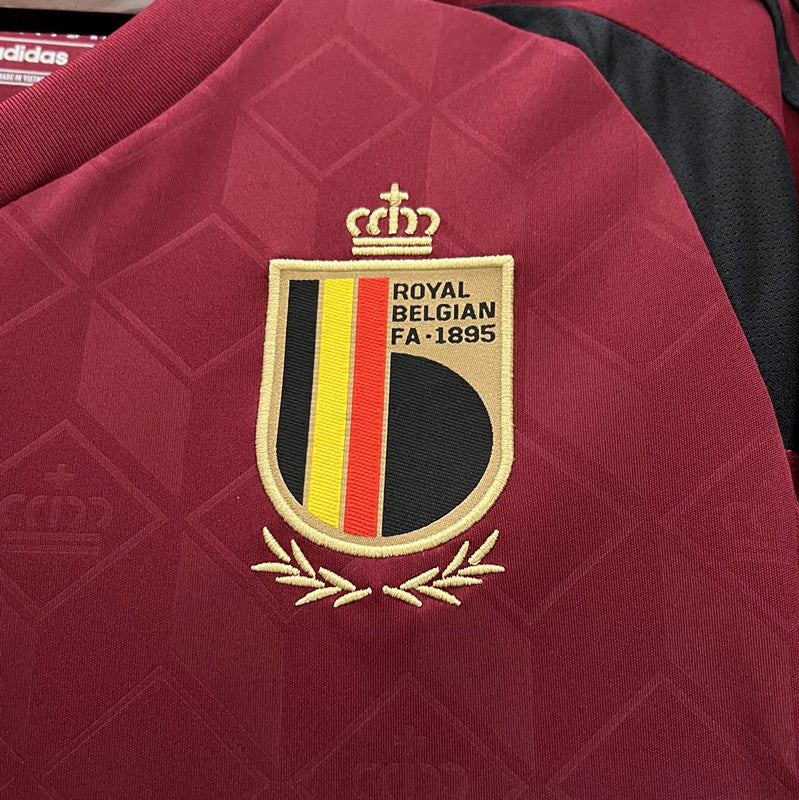 Belgium Youri Tielemans 8 Home Soccer Jersey UEFA Euro 2024