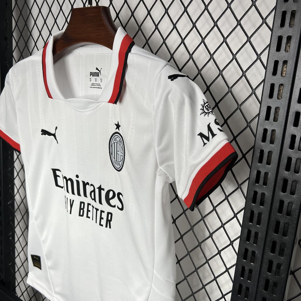 AC Milan Christian Pulisic 11 Kids Away Soccer Jersey 2024/25