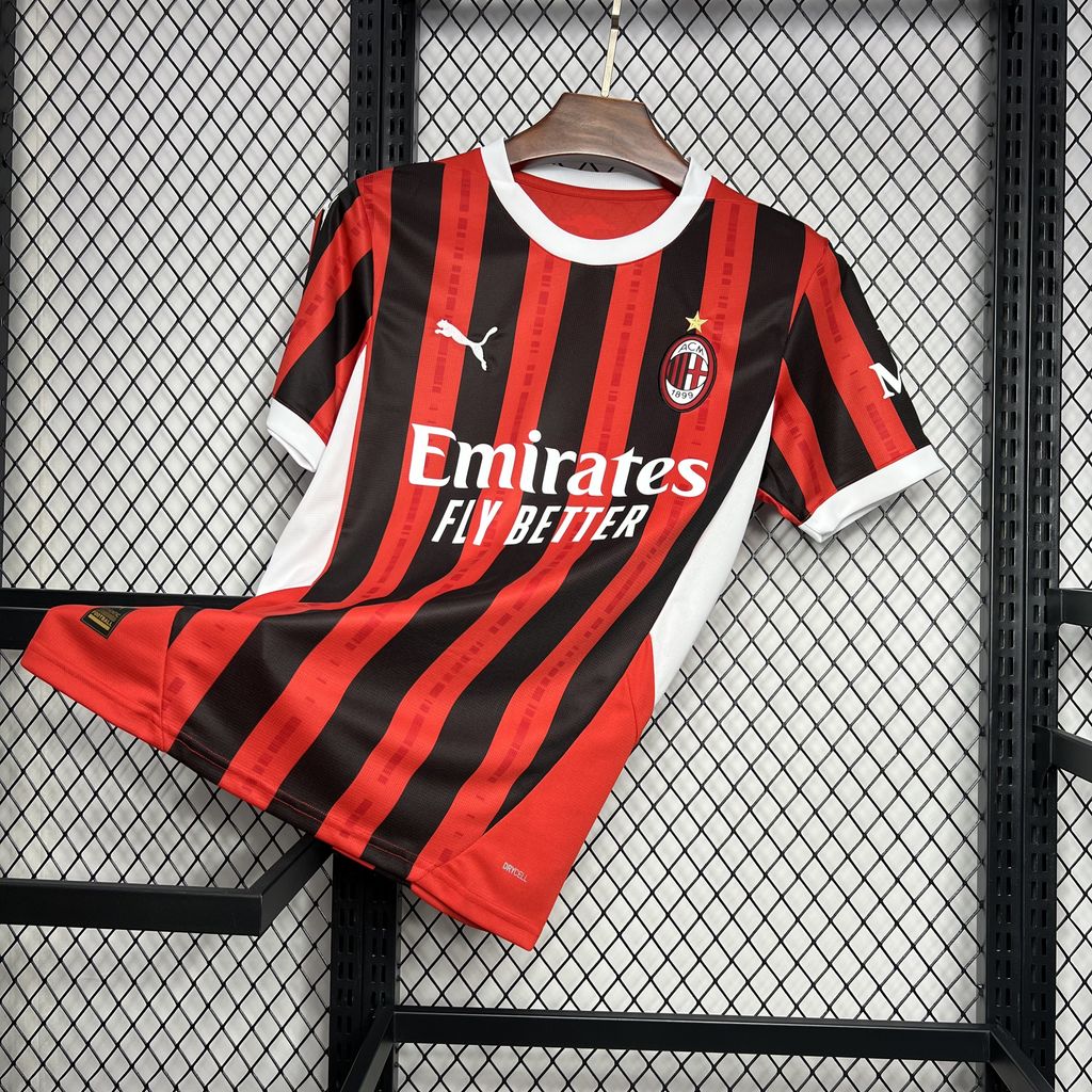 AC Milan Christian Pulisic 11 Home Soccer Jersey 2024/25