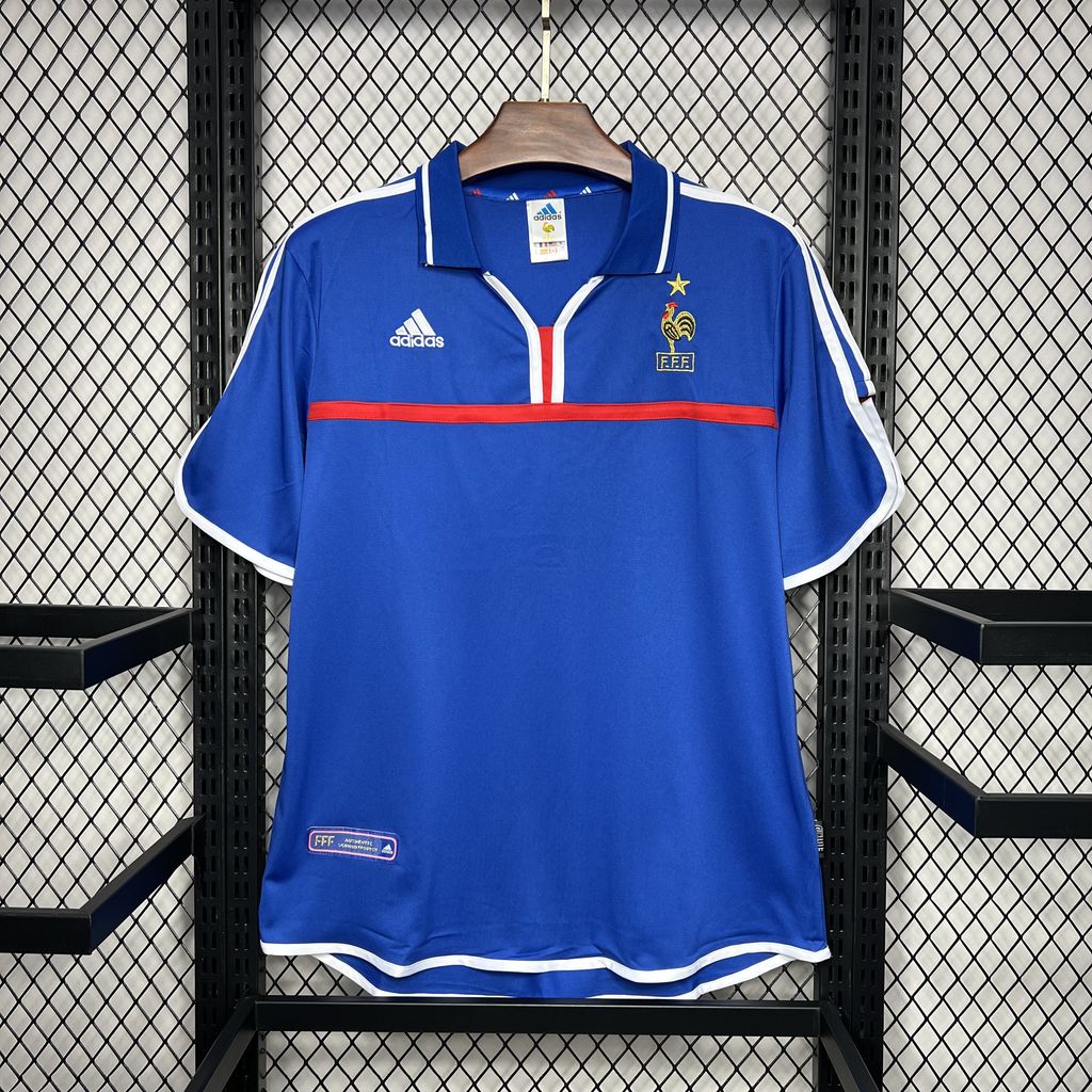 France Home Retro Soccer Jersey UEFA Euro 2000
