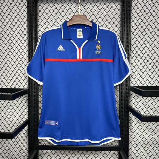 France Home Retro Soccer Jersey UEFA Euro 2000
