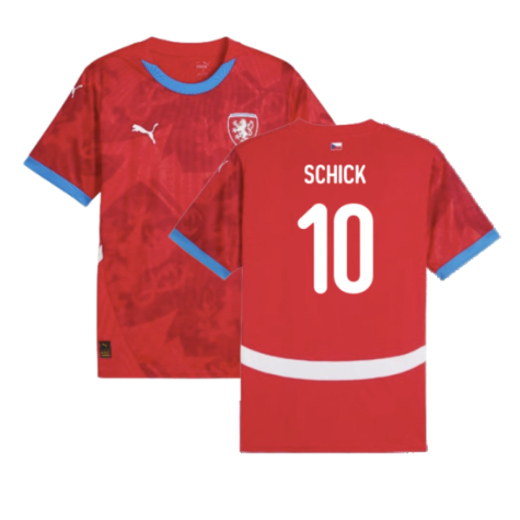 Czech Republic Patrik Schick 10 Home Soccer Jersey Euro 2024