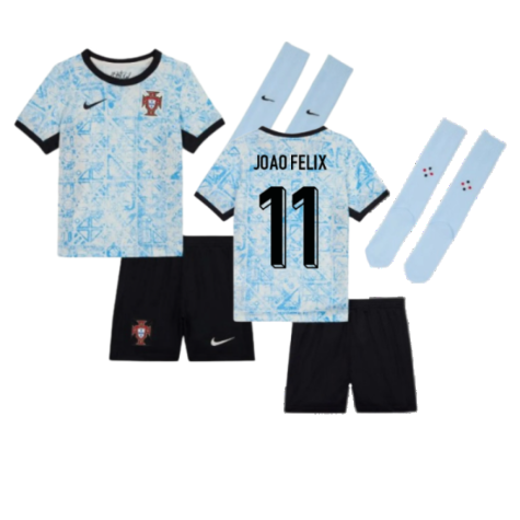 Portugal João Félix 11 Kids Away Soccer Jersey Euro 2024
