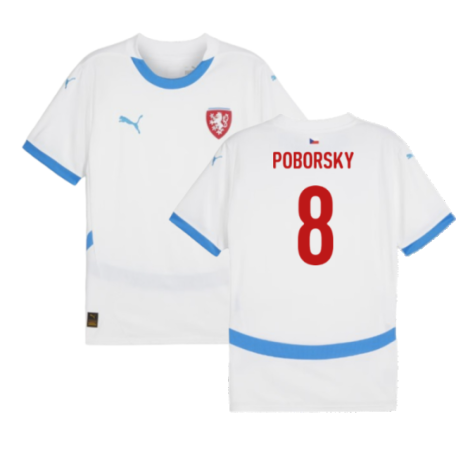 Czech Republic Karel Poborsky 8 Away Soccer Jersey Euro 2024
