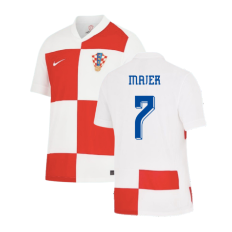 Croatia Lovro Majer 7 Home Soccer Jersey Euro 2024