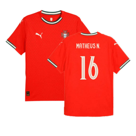 Portugal Matheus Nunes 16 Home Soccer Jersey 2025/26