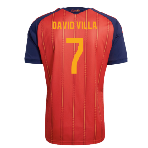 Spain David Villa 7 Home Soccer Jersey World Cup 2026